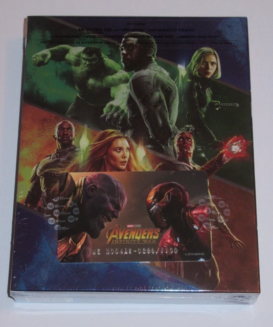 AVENGERS INFINITY WAR Weet Collection A1 Full Slip 4K Blu Ray Steelbook ...