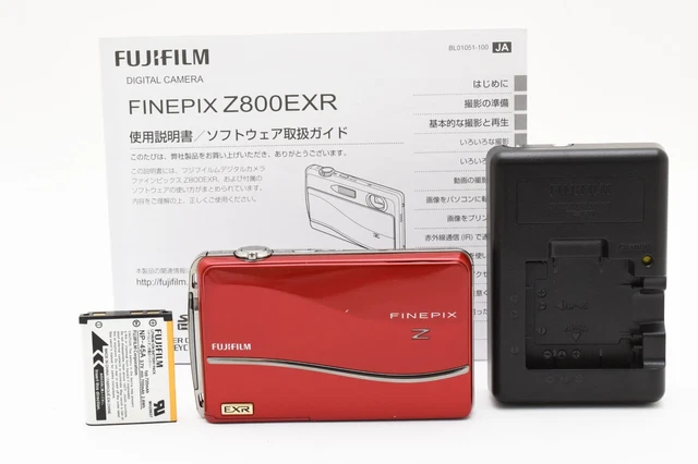 NEAR MINT] FUJIFILM FinePix Z800 EXR Red Compact Digital
