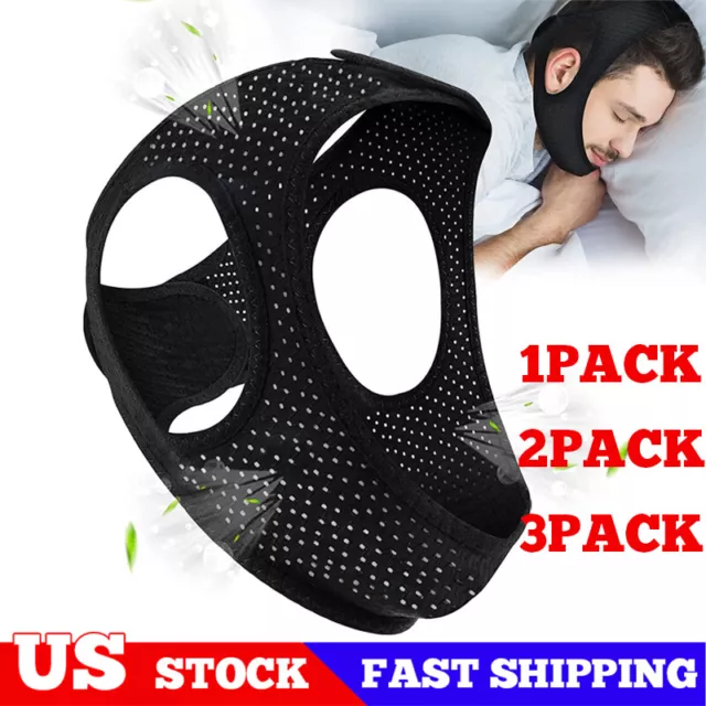 Snore Stop Anti Snoring Chin Strap Sleep Apnea Belt Snoreless Sleep Jaw Solution