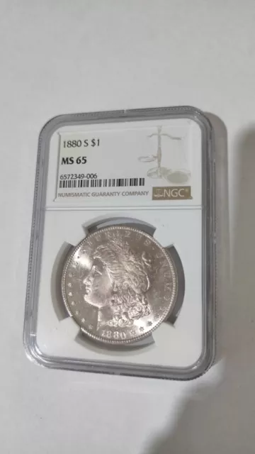 1880-S  USA Morgan Silver Dollar NGC MS65