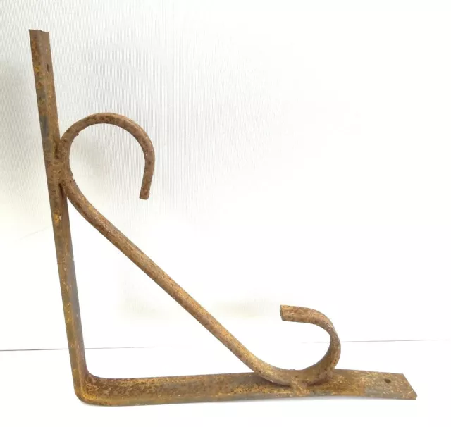 Vintage Steel Corner Bracket Plant Hanger Hook Decorative Architectural Hardware