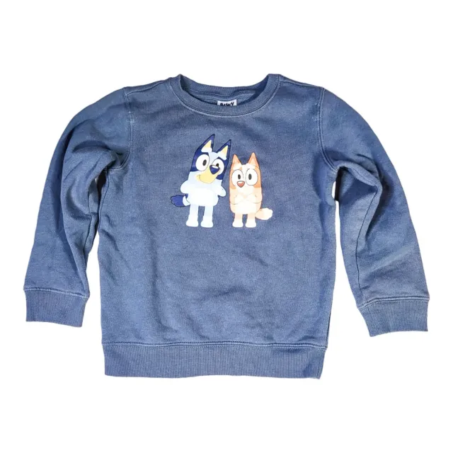 Bluey Graphic Jumper Size 5 Boys Unisex Preowned Good Condition 80% Cotton
