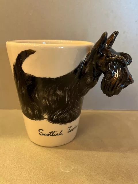 Scottish Terrier 3-D Dog-Handled Coffee Mug 10 oz Hand Painted from Blue Witch