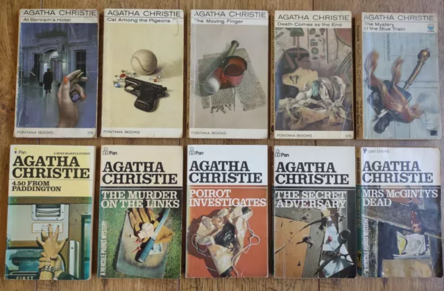 Agatha Christie Vintage Fontana/Pan Books Bundle Job Lot x10