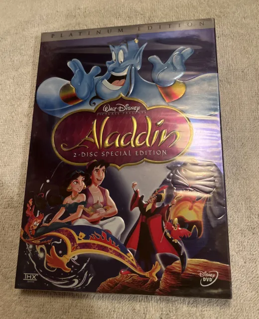 Walt Disney Aladdin 2 Disc Platinum Special Edition (DVD, 2004) w. Slipcover NEW