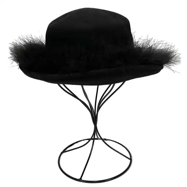Vintage IMPORTINA BOLLMAN HAT CO. 100% WOOL DOESKIN FELT WOMENS Black HAT