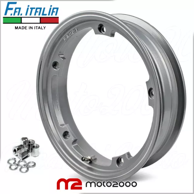 Cerchio In Lega Cerchione Ruota Tubeless Grigio Piaggio Vespa Sprint Veloce 150