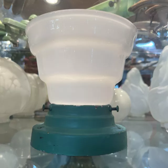 Original Art Deco Milk Glass Shade - Diana - Skyscraper - Empire Gallery