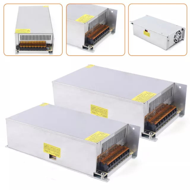 2pcs DC 12V 50A Switching Power Supply Single Output Switching Power Converter