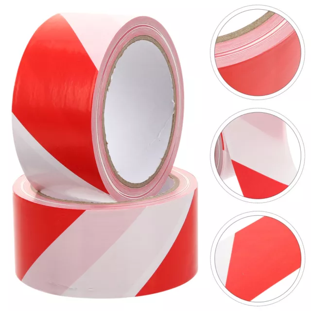 2 Rolls Red and White Tape Hazard Driveway Reflectors Warning