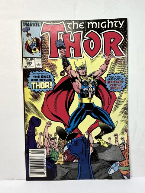 The Mighty Thor #384 Marvel Comics Newsstand 1st App Future Thor NM- 9.2