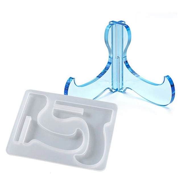 DIY Desktop Decoration Stand Crystal Epoxy Resin Mould Mobile Photo Frame Sta  q