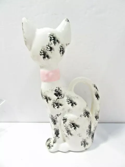 Mid Century Kitty Cat Figure Single Salt Shaker Black White Cute Figurine 2