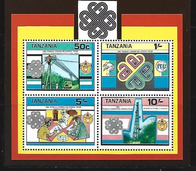 TANZANIA. Año: 1983. Tema: AÑO MUNDIAL DE LA COMUNICACIONES.