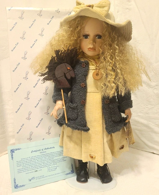 Duck House Heirloom Porcelain Doll MONICA 18" Tall Orig Box & COA Ltd Edition