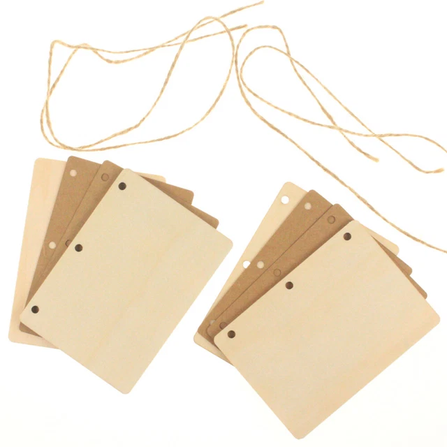 Regalos Hechos a Mano Libro de Votos de Madera Sin Acabar Formas de Madera Beige
