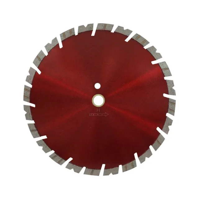Metallic Red 12" x .125" x 1"-20mm Turbo Segmented Diamond Blade Cutter 15mm Rim