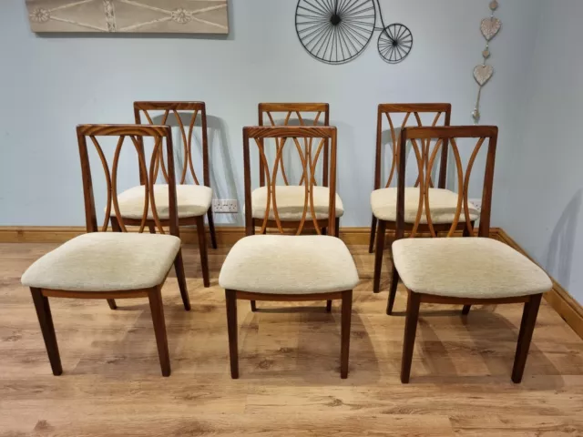 Set of 6 Retro G Plan Mid Century Dining Chairs