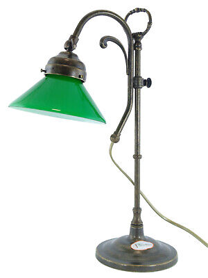 Lampada ottone brunito da tavolo,scrivania,lampade saliscendi stile liberty sc21
