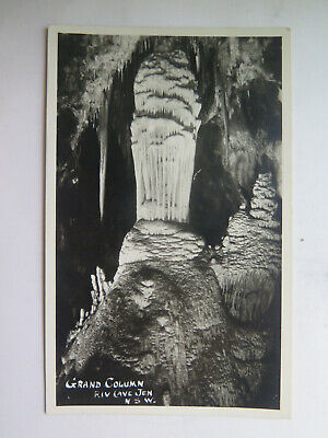 PHOTO POSTCARD GRAND COLUMN RIV CAVE JENOLAN CAVES NSW AUSTRALIA c1920s