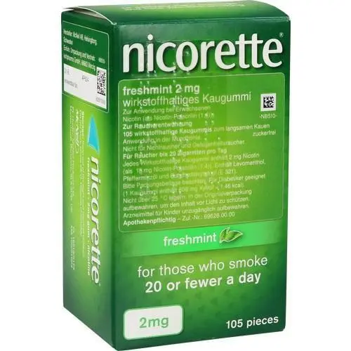 NICORETTE 2 mg freshmint Kaugummi 105 St PZN 6680071