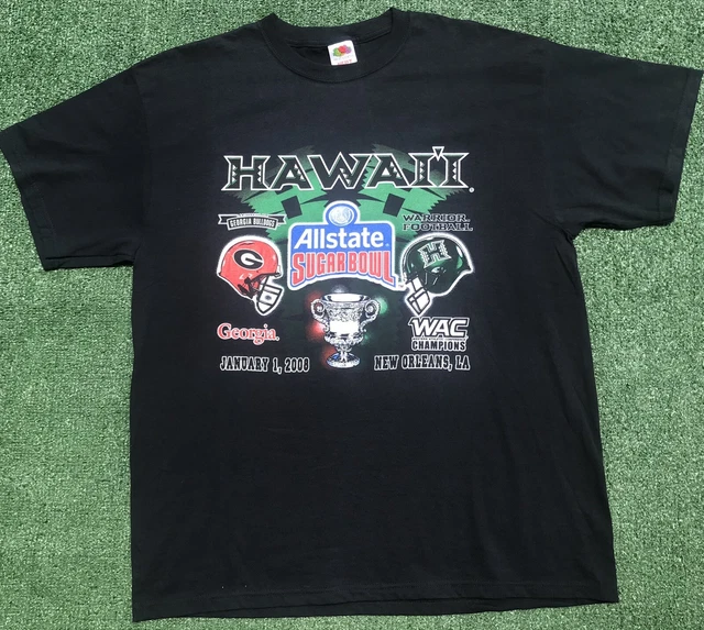 2008 Hawaii Allstate Sugar Bowl UGA vs New Orleans T-Shirt Men’s Size Large