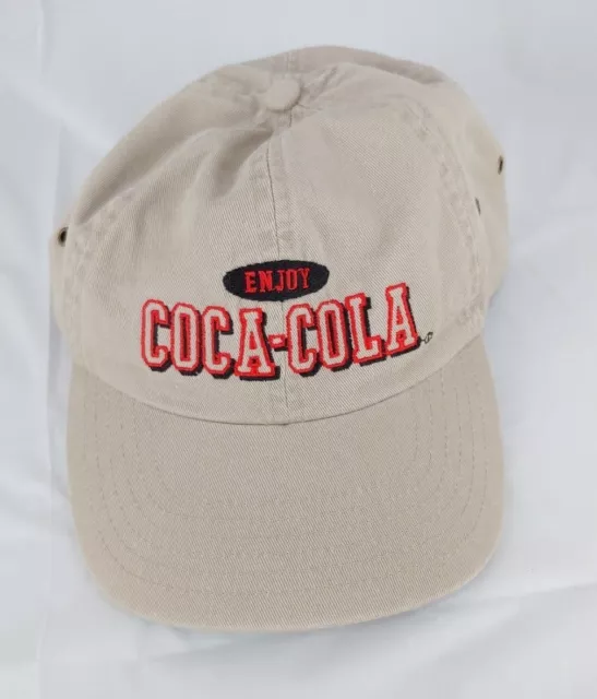 Enjoy Coca Cola Hat Adjustable Beige Red One Size