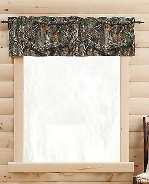 Camo Realtree Edge Tapestry Valance Curtain Country Cabin Camp Hunting Lodge