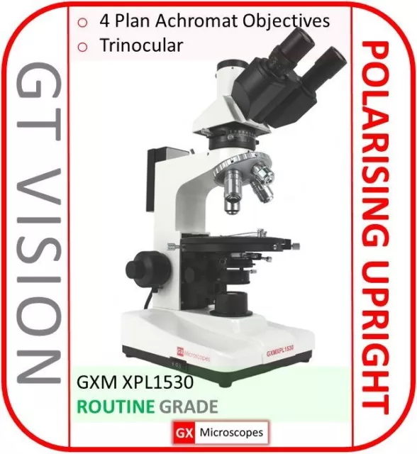 Polarising Microscope,Top and Bottom Light, 50X to 400X (optional 800x) FREE P&P