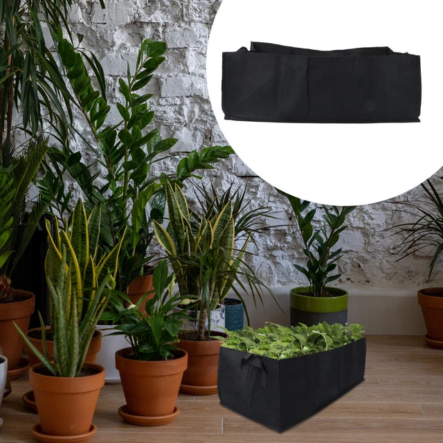 2 Sacs De Plantation Carrés 180x90x30 Cm - 8 Grilles, Pour Pommes De Terre Tomates Fraises