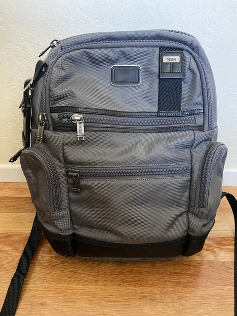 TUMI ALPHA BRAVO Knox 222681 Expandable Backpack Gray/Silver Bag Rucksack