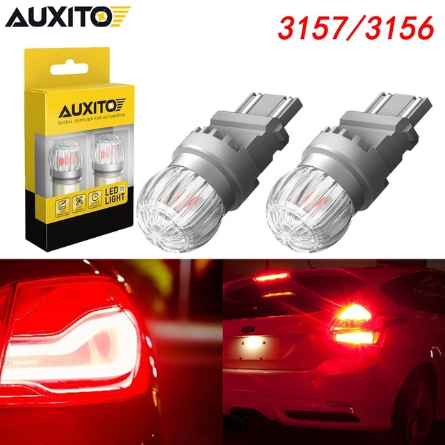 2x Red 3157 3156 LED Car Stop Brake Lights Tail Lamp Backup Bulbs Parking 2800LM