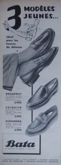 Publicité Bata 3 Modèles De Chaussures Jeunes Broadway - Chiquito - Alexandra