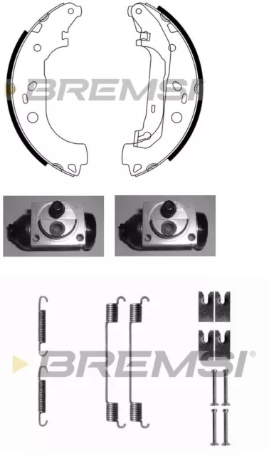 Rear Brake Kit to Fit: Ford Focus MK2 2005-13 (Shoes,Cylinders,Springs)