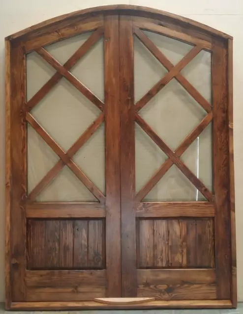 Rustic door solid wood oak mahogany alder birch maple Choose species/size glass