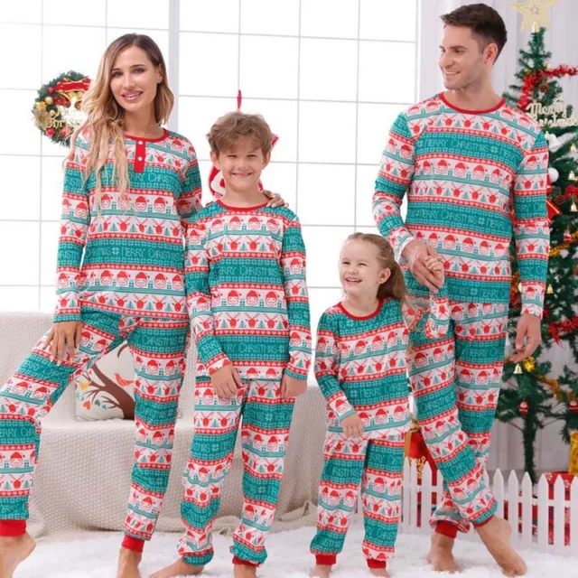 Christmas PJs Adult Kids Baby Xmas Nightwear Family Matching Pyjamas Set Lounge