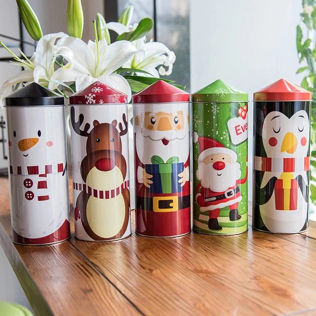 2pcs boîte de bonbons de Noël étui de rangement accessoire de fête boîte de rang