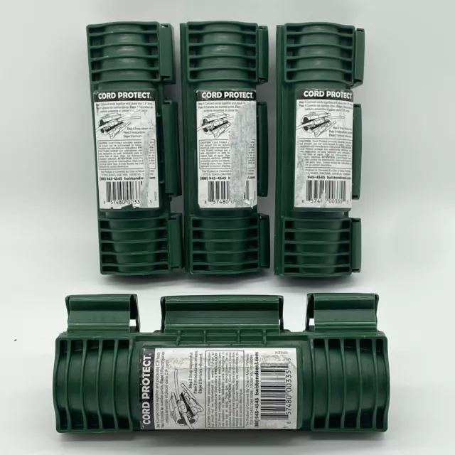 4x Cable de torsión y sellado Protector Extensión Exterior Cable de protección Verde