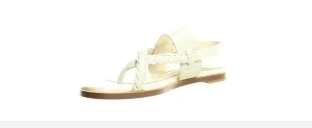 COLE HAAN WOMENS Anica Leather Braided Thong Sandals Shoes Black