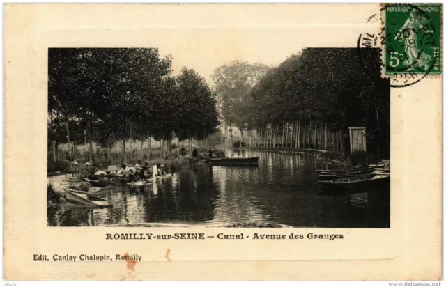 CPA ROMILLY-sur-SEINE Canal Avenue des Granges (722973)