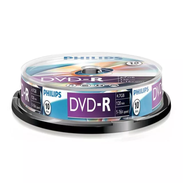 PHILIPS 10xDVD-R 4,7GB 120Min 16x Cake Box # DM4S6B10F/00