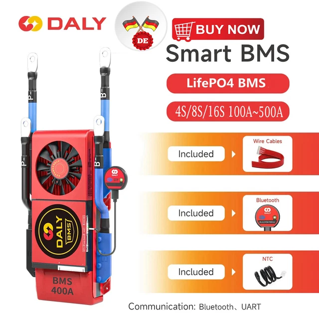 DALY BMS LIFEPO4 12V-48V 4S-16S 100-500A Common Port+Balance For SOLAR ...