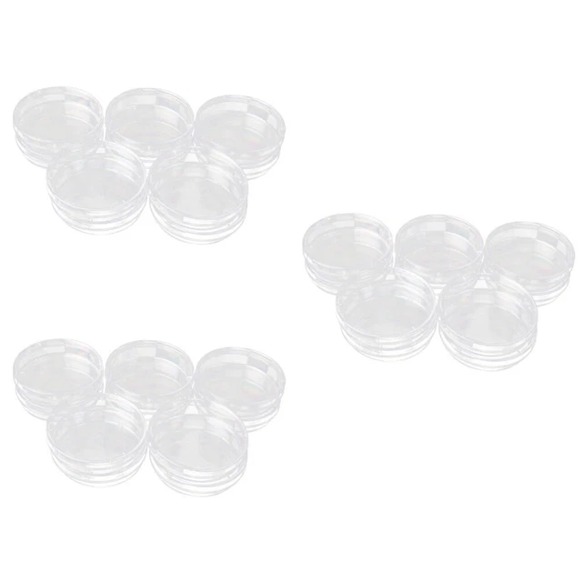 60 Pcs Transparent Labs Bulk Instruments Equipment Petri Dish