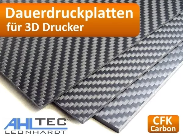 Carbone 3D Pression Dauerdruckplatte pour ABS Pla Petg Hanches Pmma Filament