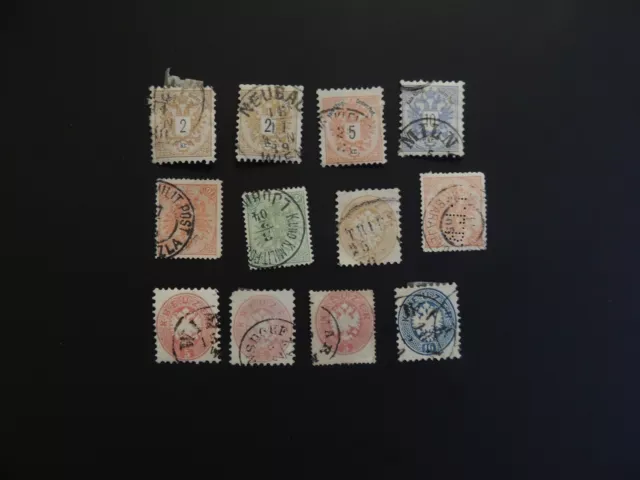 Briefmarken „12x Österreich Kaiserreich teilw. Falz wie abgebildet (6)“ 2