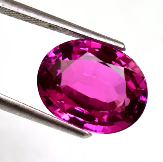 Naturel Rhodolite Pierre Précieuse Coupe Ovale 7.30 CT Certifié Libre Pour Bague 2