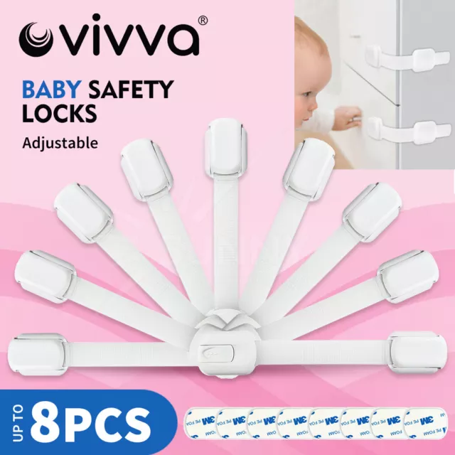 Child Toddler Baby Cupboard Cabinet Safety Locks Proof Door Drawer Fridge Kids