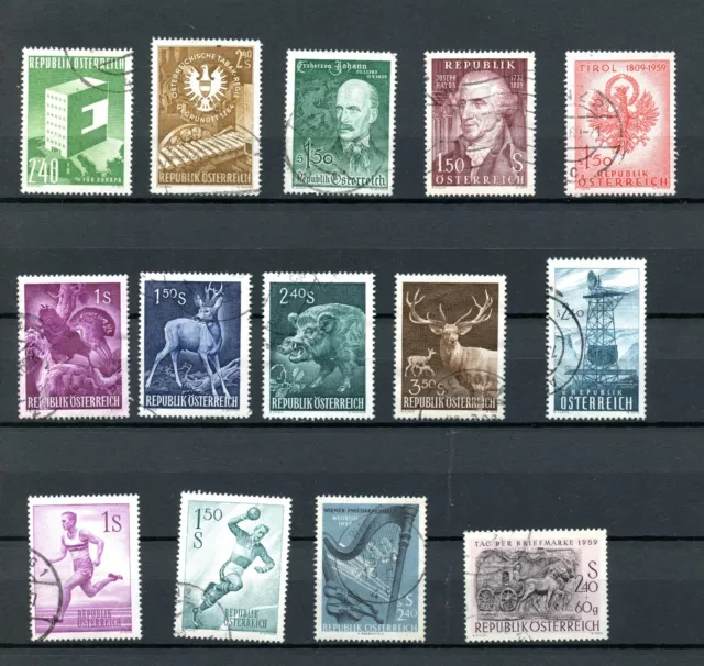 Briefmarken  Österreich Lot aus 1959  gest