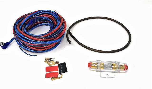 Kit Cavi Per Amplificatore Auto Ticeed 10GA - Per Subwoofer, Con Fusibile 60A E Connettori RCA - Foto 5