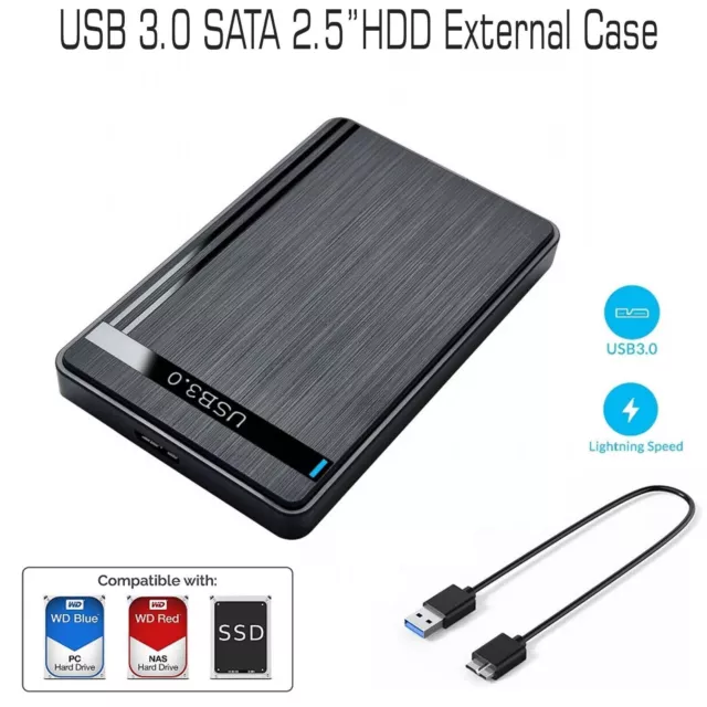 Hard Drive External Enclosure Case USB Caddy SATA 3.0 HDD SSD Inch 2.5 2.5" Box